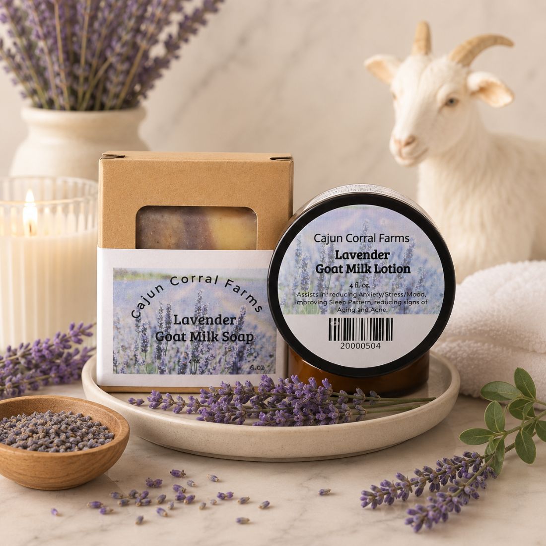 Lavender Goat Milk Soap & Lotion Bundle