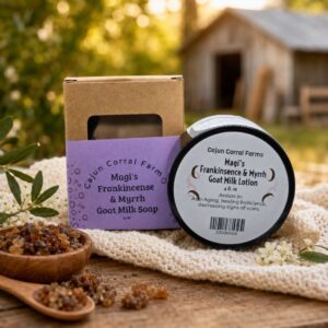 Magi’s Frankincense & Myrrh Goat Milk Soap and Lotion Bundle