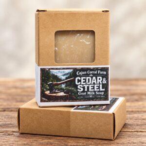 Cedar & Steel Goat Milk Soap – Cedarwood & Fir Needle