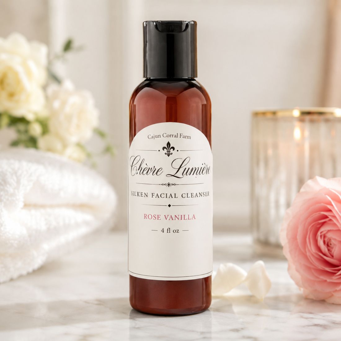 Chèvre Lumière Silken Facial Cleanser – Rose Vanilla | 4 oz