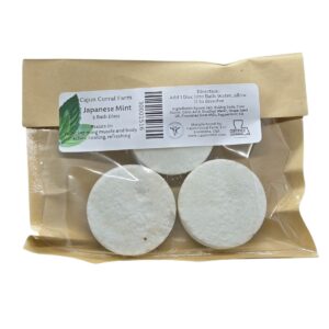 Goat Milk Fizzy Bath Soak DeLux - Japanese Mint 3 discs