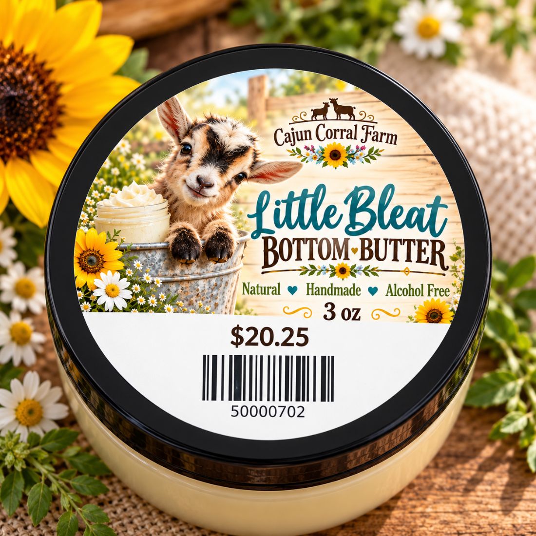 Little Bleat Bottom Butter – Calendula & Zinc Baby Cream | 3 oz
