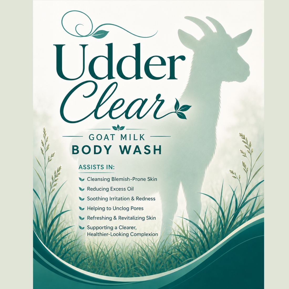Udderly Clear™ Goat Milk Body Wash | Tea Tree Essential Oil for Blemish-Prone Skin - 8 oz - Image 3