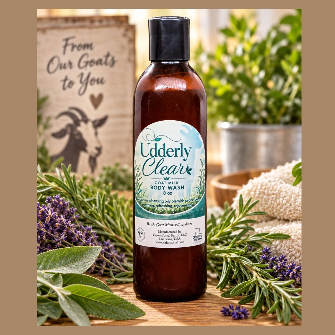 Udderly Clear Goat Milk Body Wash – 8 oz