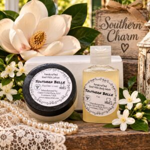 Petite Indulgence Spa Set – Southern Belle | 1 oz Goat Milk Lotion + 1 oz Goat Milk Body Wash